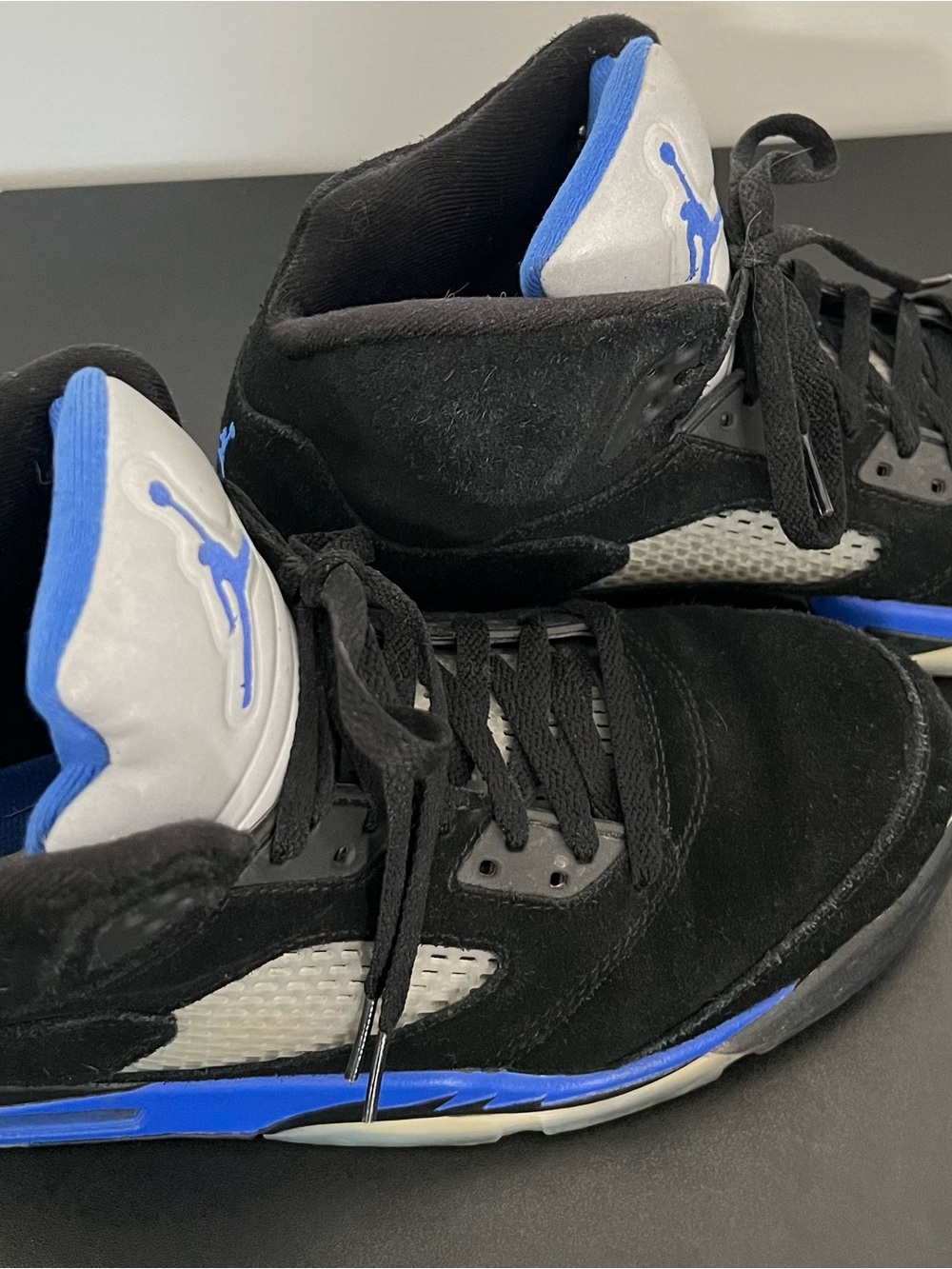Nike Black and Blue Men's Basketball Sneakers